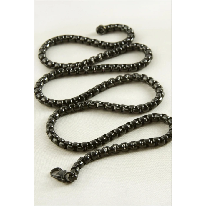 Kare Zincir Çelik Kolye 45 cm