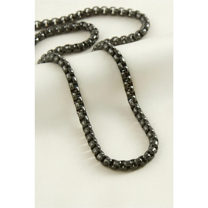 Kare Zincir Çelik Kolye 45 cm