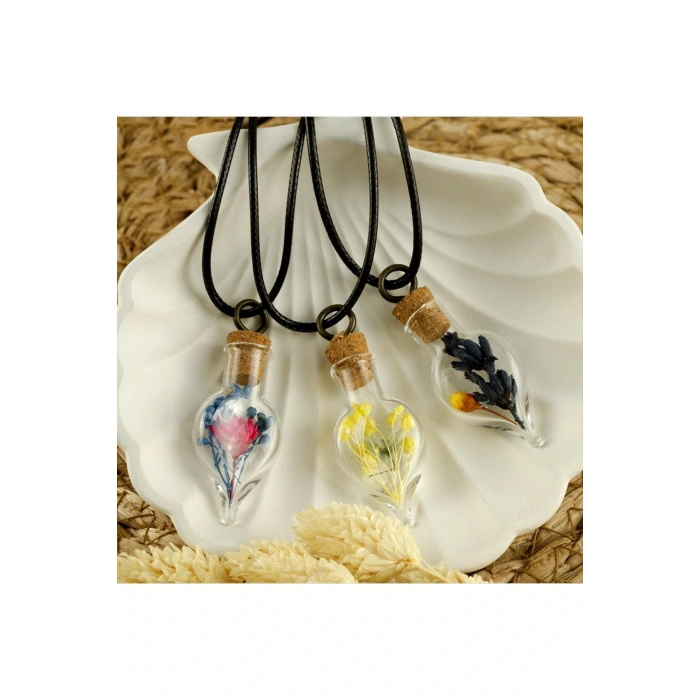 Karışık Fanus Canlı Kolye