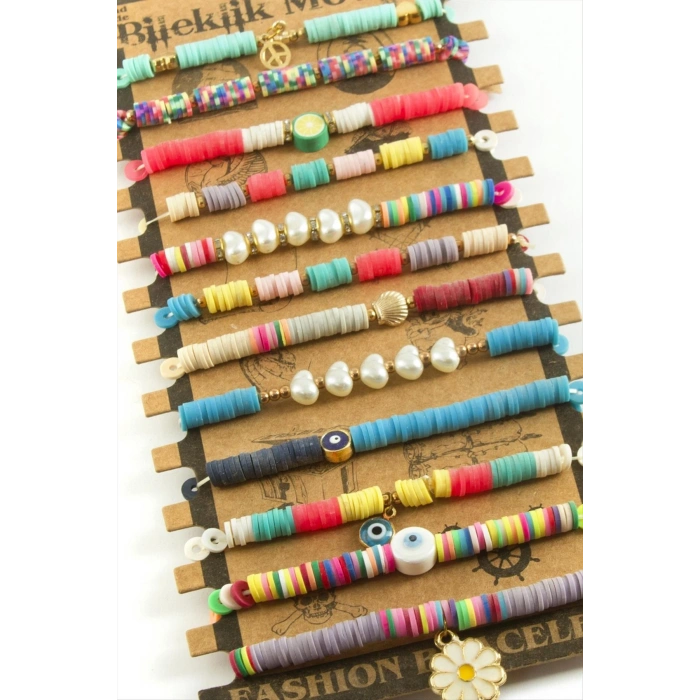 Karışık Fimo Boncuk Bileklik