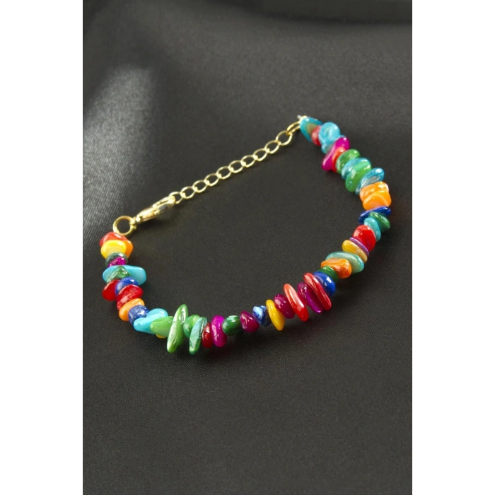 Karışık Kırık Doğaltaş Bileklik