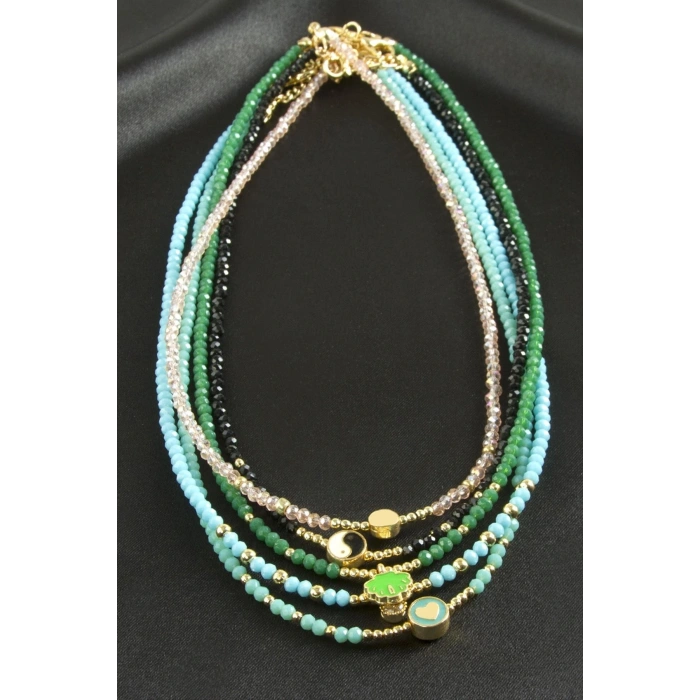 Karışık Kristal Kolye 1 Adet