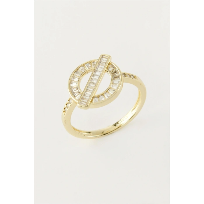 Karışık Lüks Zirkon Taşlı Çelik Yüzük 1 Adet