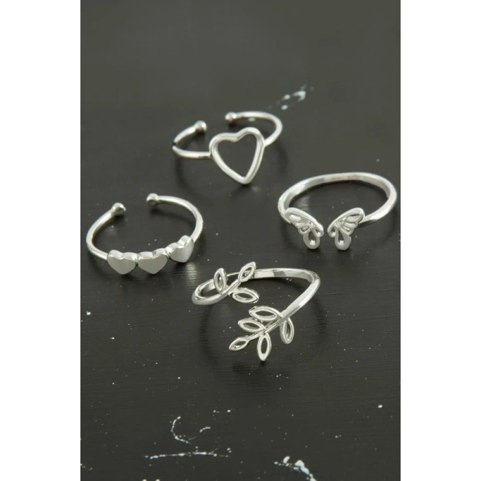 Karışık Lüx Çelik Eklem Yüzük 1 Adet