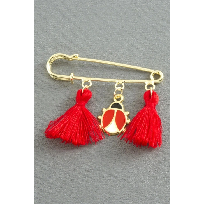 Karışık Püsküllü Broş