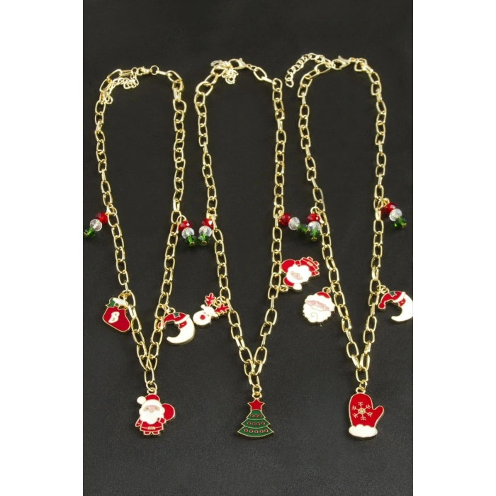Karışık Zincir Yılbaşı Kolyesi