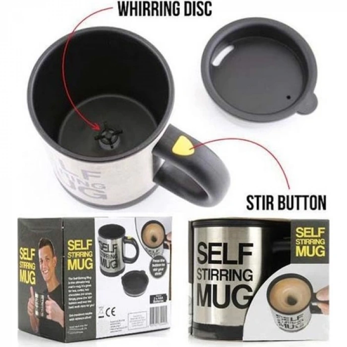 Karıştırıcı Özellikli Mikser Kupa Bardak Self Stirring Mug (4887)