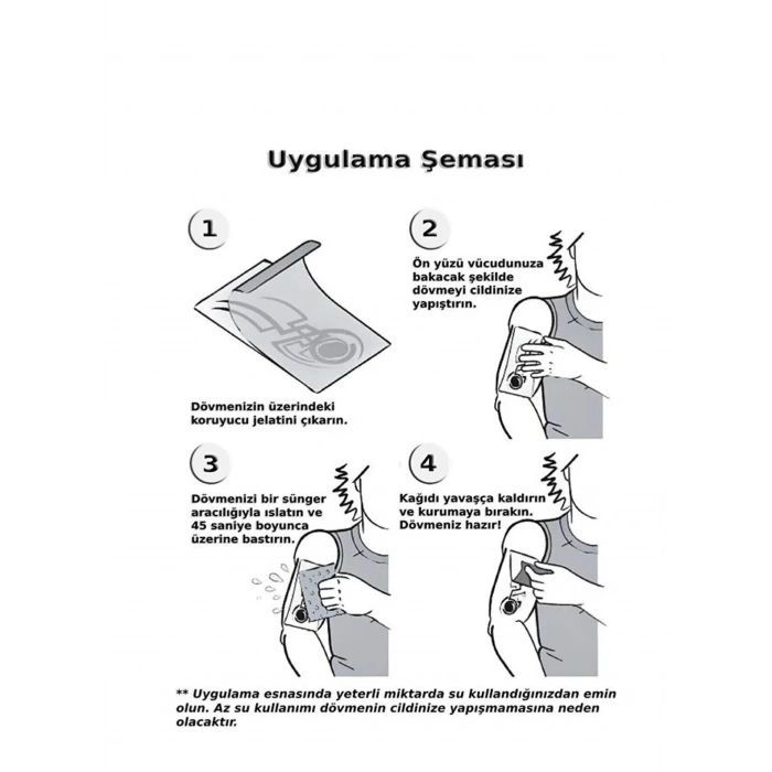 Kartal Geçici Dövme Şablonu - FF037