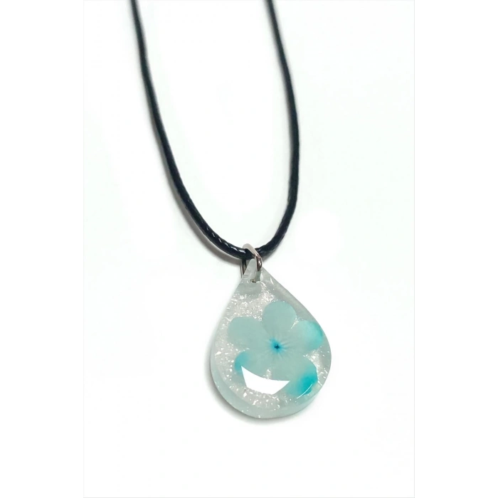 Kartopu Çiçeği Damla Epoksi Kolye