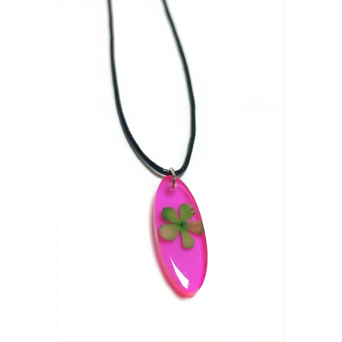 Kartopu Çiçeği Oval Epoksi Kolye