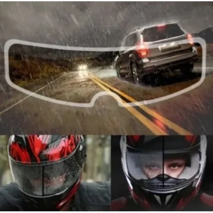 Kask Vizörü İçin Yağmur ve Buğu Engelleyici Film