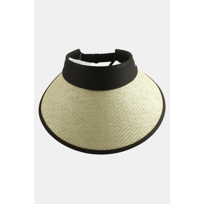 Kasketli Hasır Plaj Şapkası