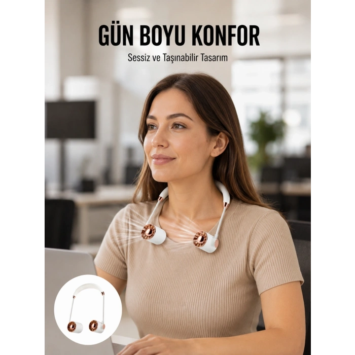 Katlanabilir Asılabilir Fan | Usb Şarjlı, 3 Vitesli Sessiz Mini Fan Yeni Nesil