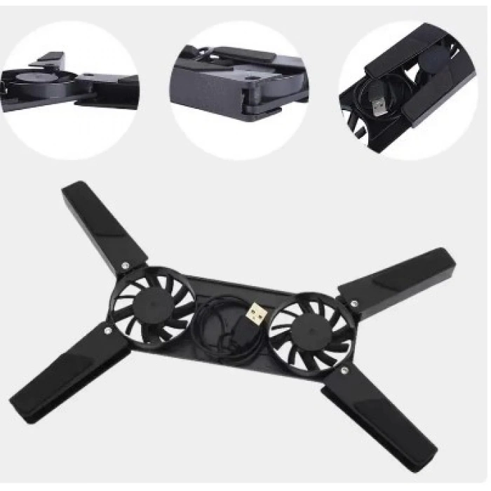 Katlanabilir Laptop Soğutucu 2 fanlı (4887)