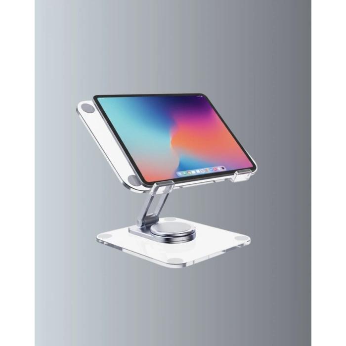 Katlanabilir Tablet Standı Ayarlanabilir Kaymaz Şeffaf Tasarım