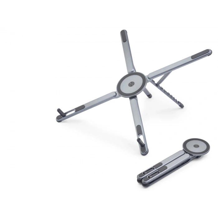 Katlanir Manyeti̇k 360 Derece Döner Masaüstü Tablet Ve Laptop Standi Metal - Gümüş ND8032