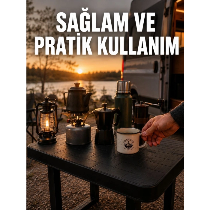 Katlanır Plastik Kamp Masası Hafif Taşınabilir Piknik Masası