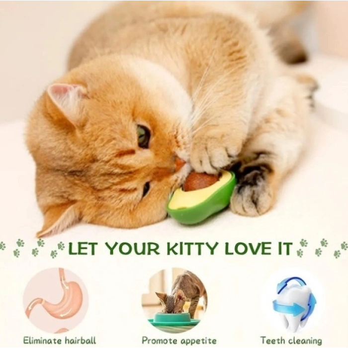 Kedi Çimi Avokado Catnip 360 Derece Dönen Kedi Nanesi Oyuncağı