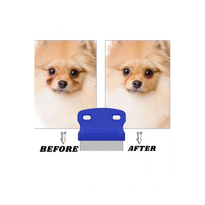 Kedi Köpek Tüy Bit Pire Toplayıcı Toplama Temizleme Tarağı Tarak Seti 4lü Set