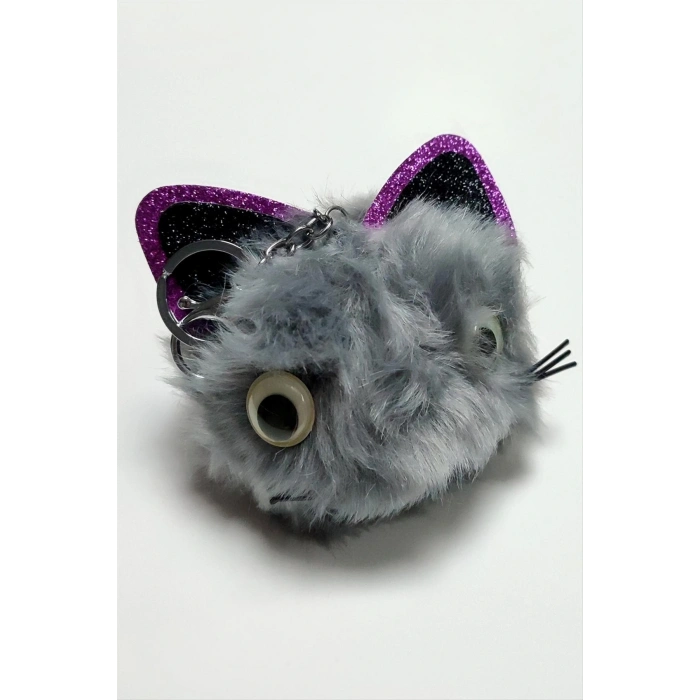 Kedi Tüylü Peluş Anahtarlık