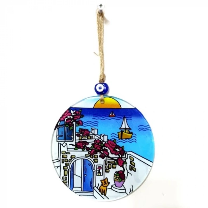 Kedili Hayal Evi 15 Santimetre Füzyon Cam Duvar Dekoru