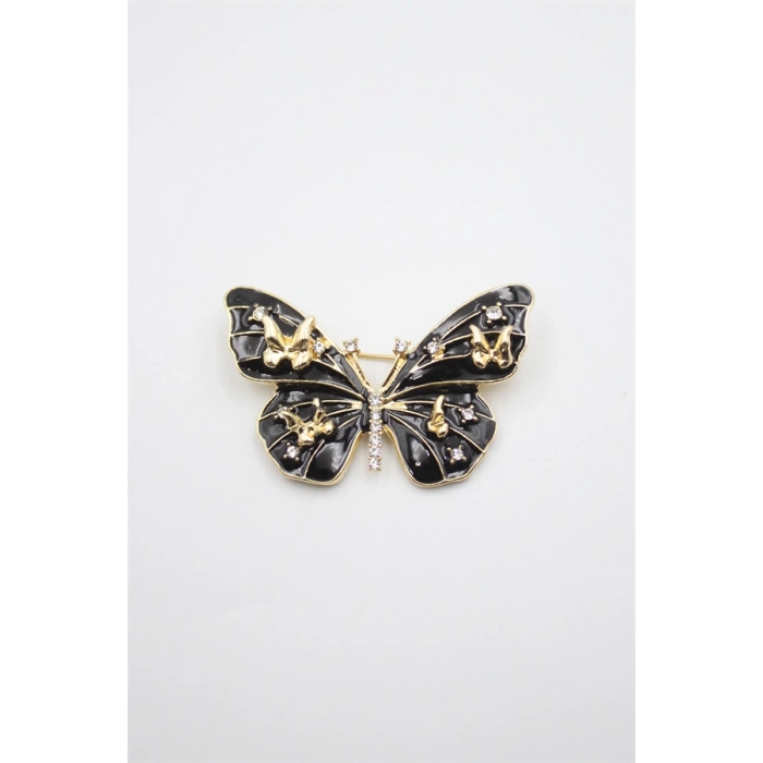 Kelebek Broş - Siyah