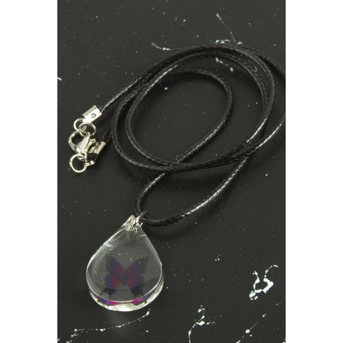 Kelebek Damla Epoksi Kolye