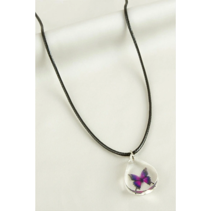 Kelebek Damla Epoksi Kolye