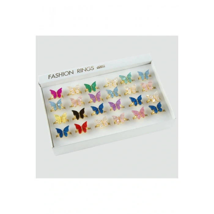 Kelebek Figürlü Polyester Yüzük 1 Adet