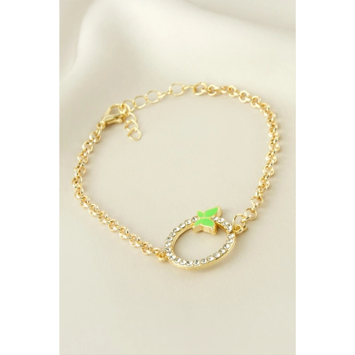 Kelebek Halka Taşlı Bileklik