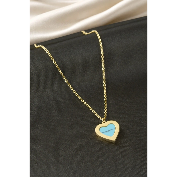 Kelebek Sedef Çelik Kolye