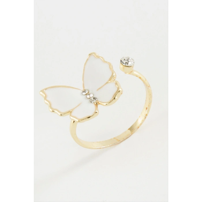 Kelebek Taşlı Mineli Yüzük