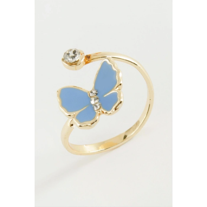 Kelebek Taşlı Mineli Yüzük Küçük