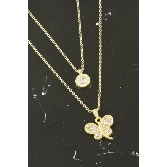 Kelebek Yeni Sezon İkili Kolye
