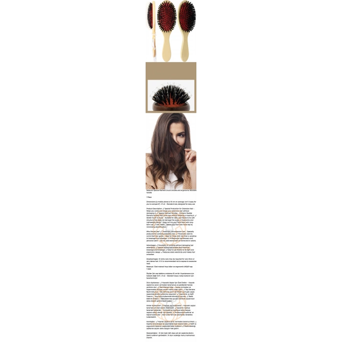 Keratin Mikro Kaynak Saç Açma Fırçası Sağlıklı Ahşap