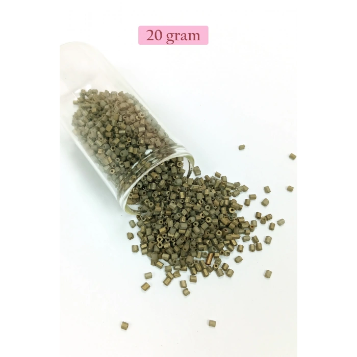 Kesme Cam Boncuk 2mm - 20 Gram - Mat Asker Yeşili -BNC317