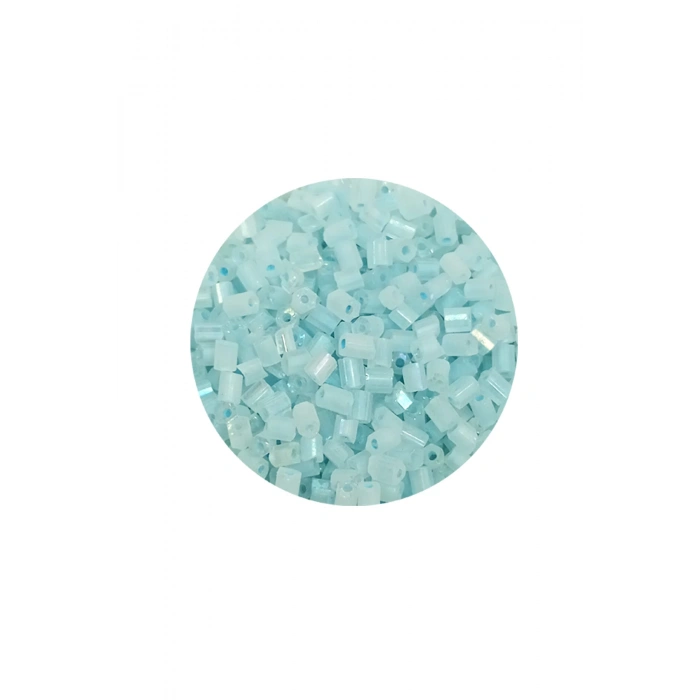 Kesme Cam Boncuk 2mm - 20 Gram - Maz Buz Mavi -BNC321