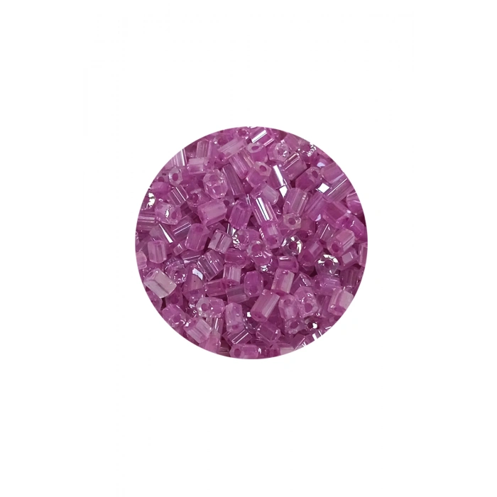 Kesme Cam Boncuk 2mm - 20 Gram - Şeffaf Eflatun -BNC311