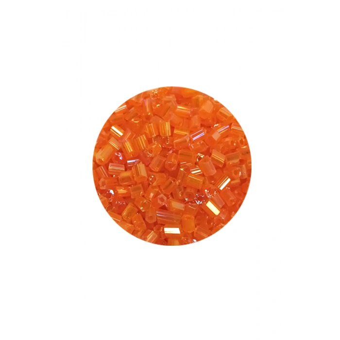 Kesme Cam Boncuk 2mm - 60 Gram - Şeffaf Turuncu - BNC362