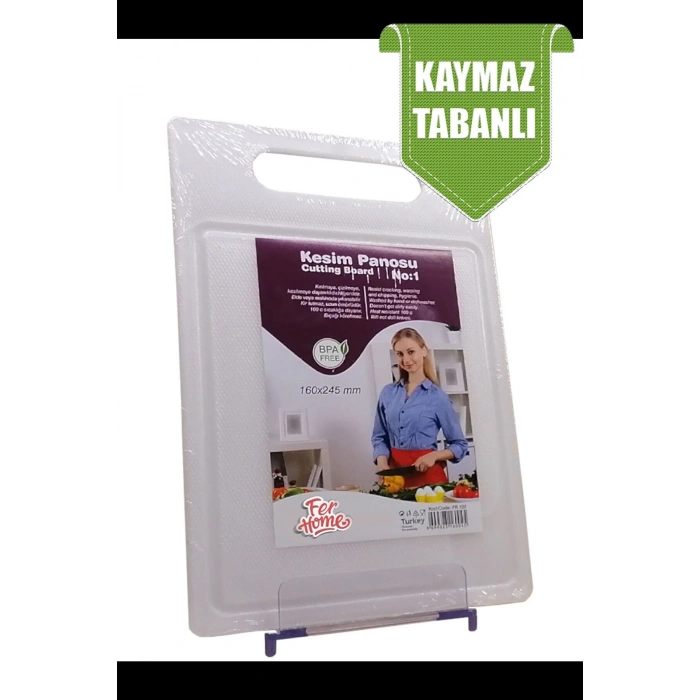 Kesme Tahtası Kaydırmaz Plastik Kesme Sunum Tahtası Pratik Kesim Panosu 160x245 Mm -FR-107
