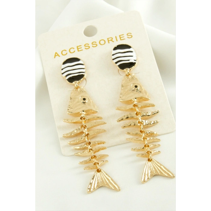 Kılçık Mineli Metal Küpe