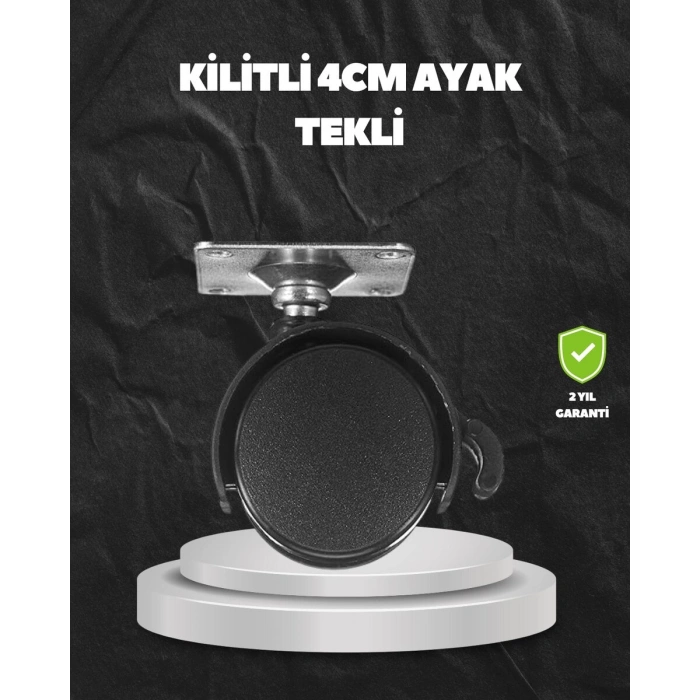 Kilitli 4 Cm Evrensel Tekerlek Ayak Tek Adet