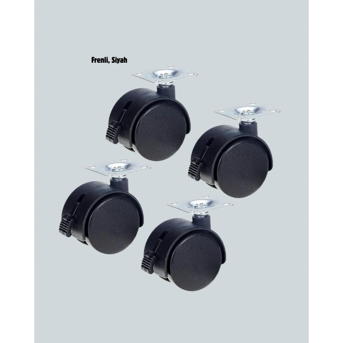 Kilitli 4 Cm Tekerlek Ayak 4’lü Set Zemin Koruyucu