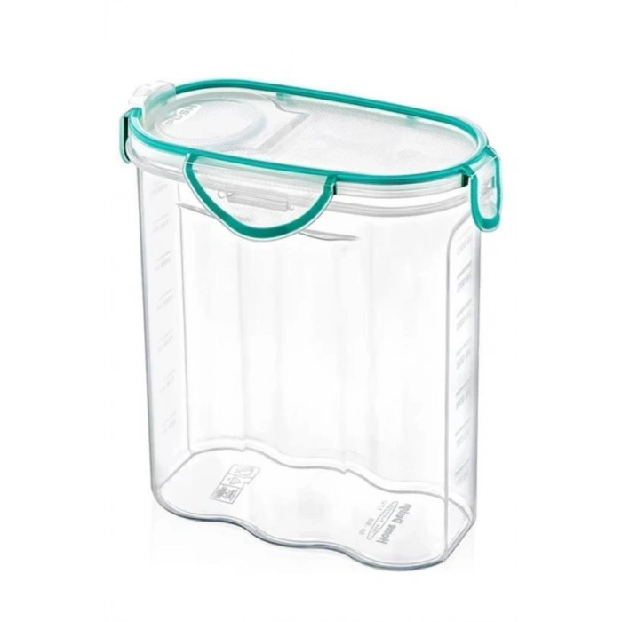 Kilitli Kapaklı Contalı Hava,Su Sıvı Geçirmez 2,4 Litre Erzak Saklama Kabı-SA590 (4887)