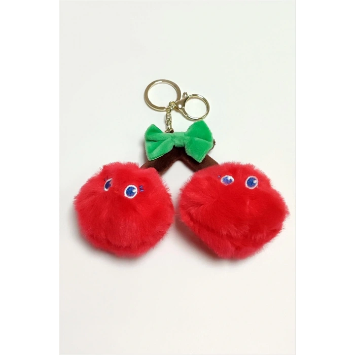 Kiraz Peluş Ayıcık Anahtarlık 1 Adet