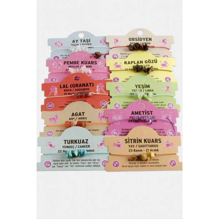 Kırık Doğaltaşlı İp Bileklik