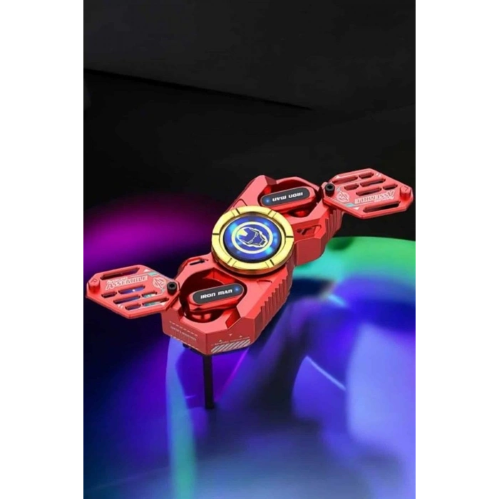 Kırmızı Kablosuz Bluetooth Kulaklık Stres Çarklı  Kulaklığı