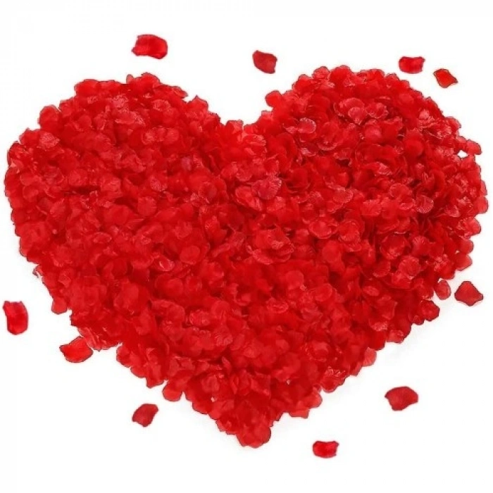 Kırmızı Renk Gül Yaprağı Şekilli Konfeti – 10 Paket 1000 Adet