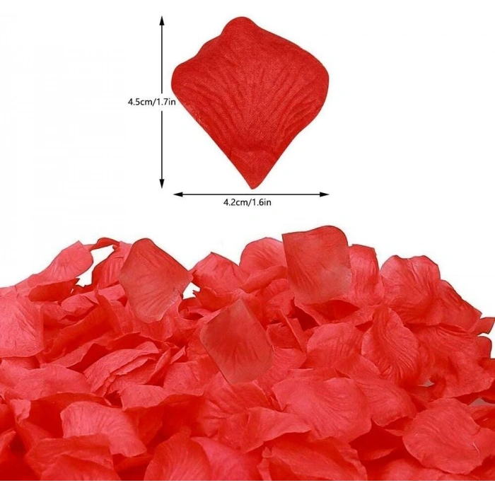 Kırmızı Renk Gül Yaprağı Şekilli Konfeti – 5 Paket 500 Adet