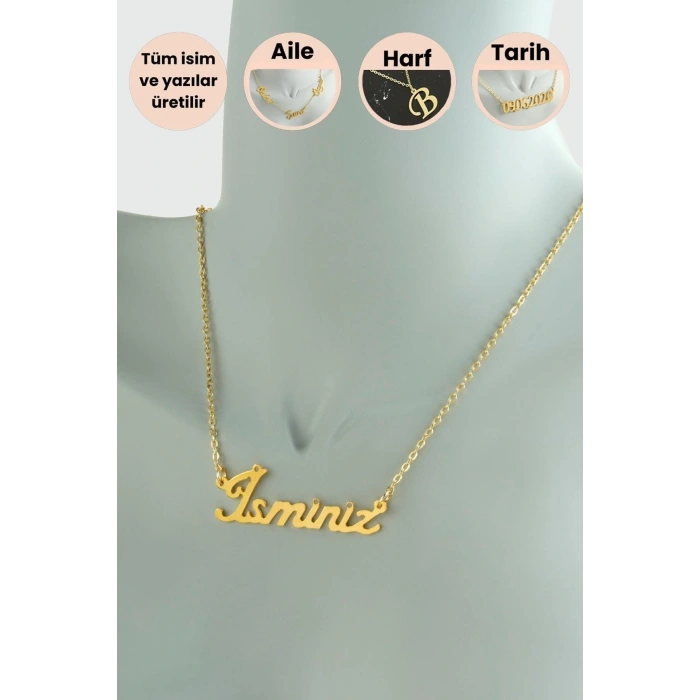 Kişiye Özel İsim Yazılı Kolye
